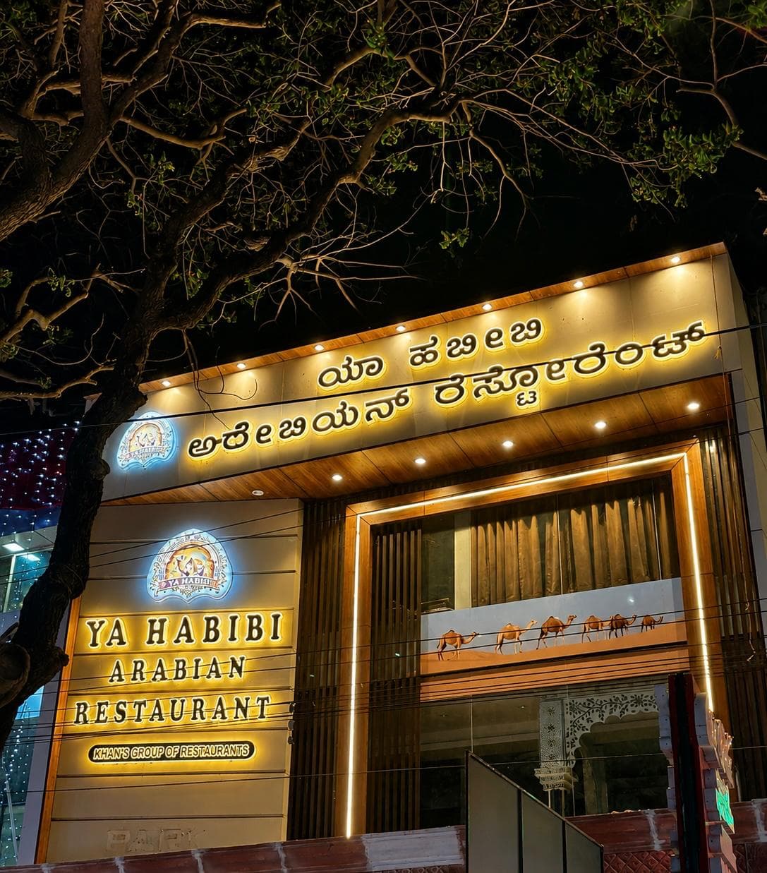 LED Glow Signage and ACP Cladding Elevation
